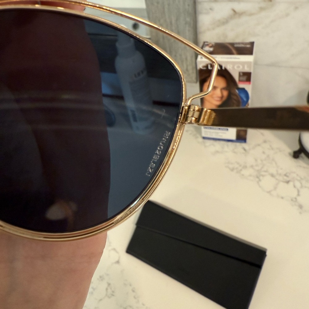 Dior Sideral Gold Frame Sunglasses with Black Lenses - Picture 11 of 14
